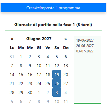 Una competizione sportiva di più giorni